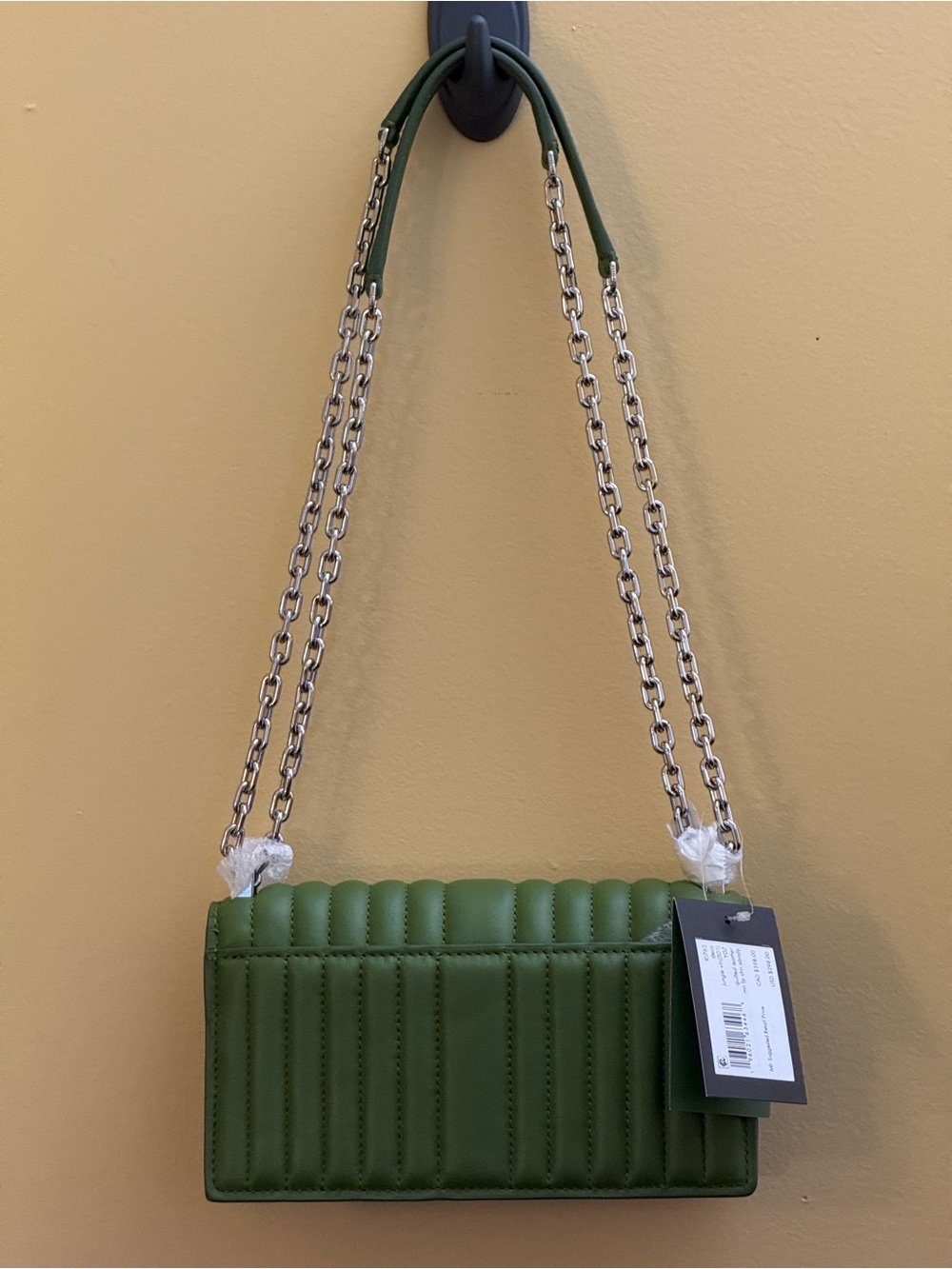 Kate Spade Deco Quilted Leather Mini Crossbody Purse Jungle Vine Green NWT - Picture 2 of 6
